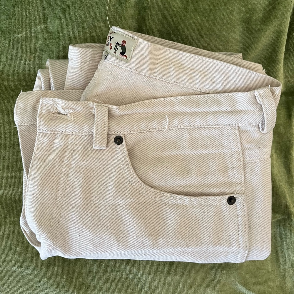 HEY GANG - Women's Knee Patch Jeans Natural - size 2